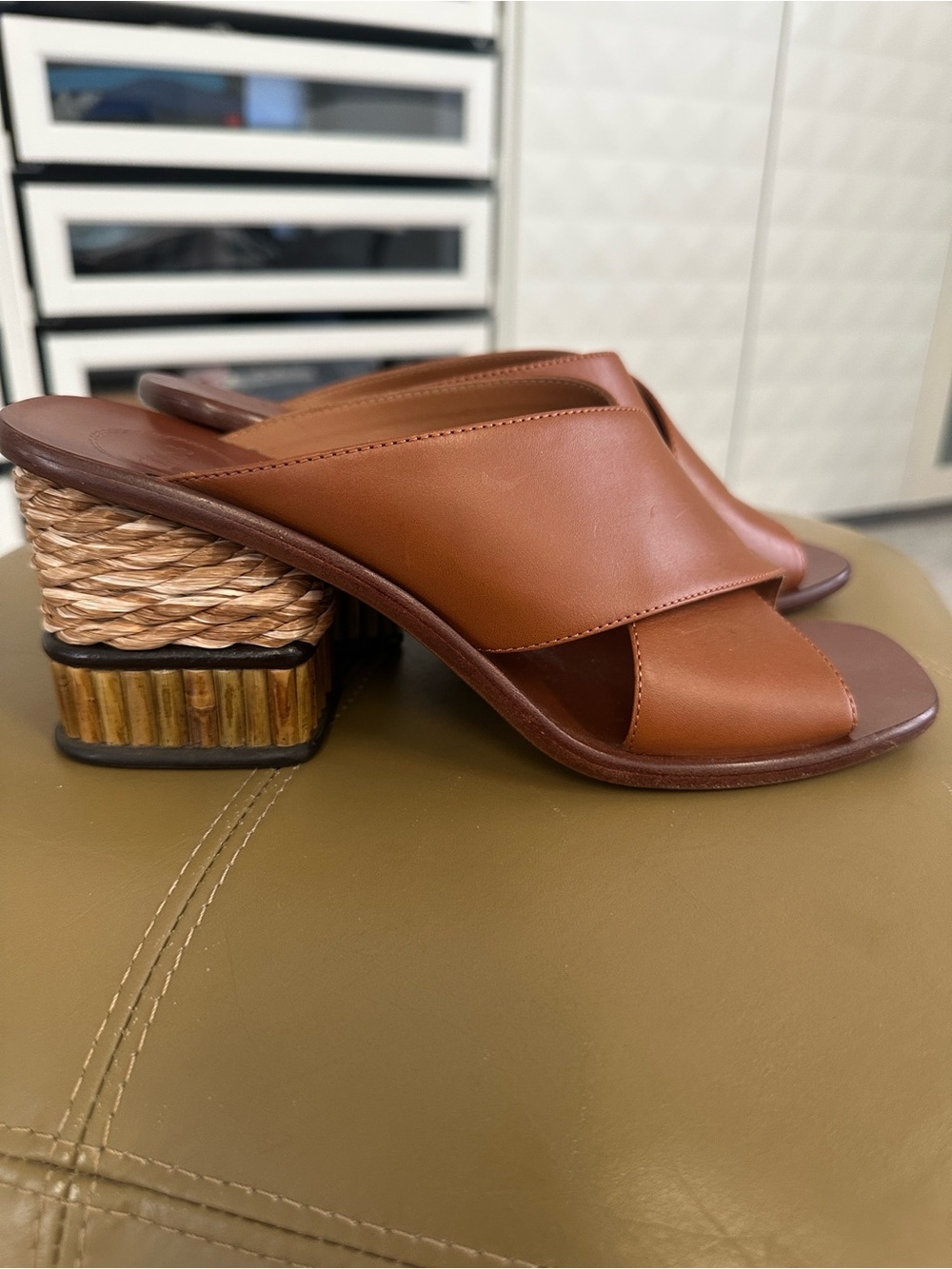Stunning Chloe Laia leather sandal in “Ochre Delight.”  Size 40.
